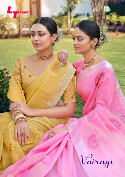 Vairagi By Lt Fancy Wear Linen Silk Saree Collection